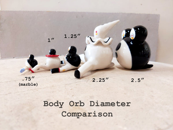 goatPIERROT Ceramic Art Toy [Birbauble BB23.072: Two-Headed, 3" tall]