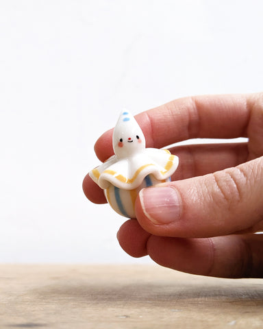 goatPIERROT Ceramic Art Toy [Birbauble BB24.021: Pierrot in Sun and Sky]
