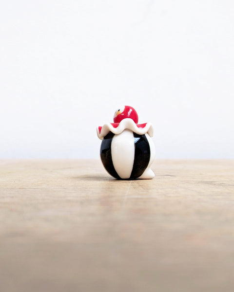 goatPIERROT Ceramic Art Toy [Birbauble BB24.027: Pierrot Birbauble in Circus Squid]