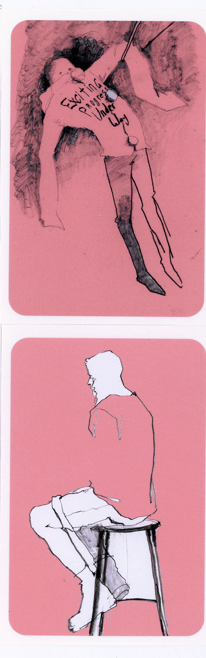 goatPIERROT Art Sticker Set #4: Pink Sketches