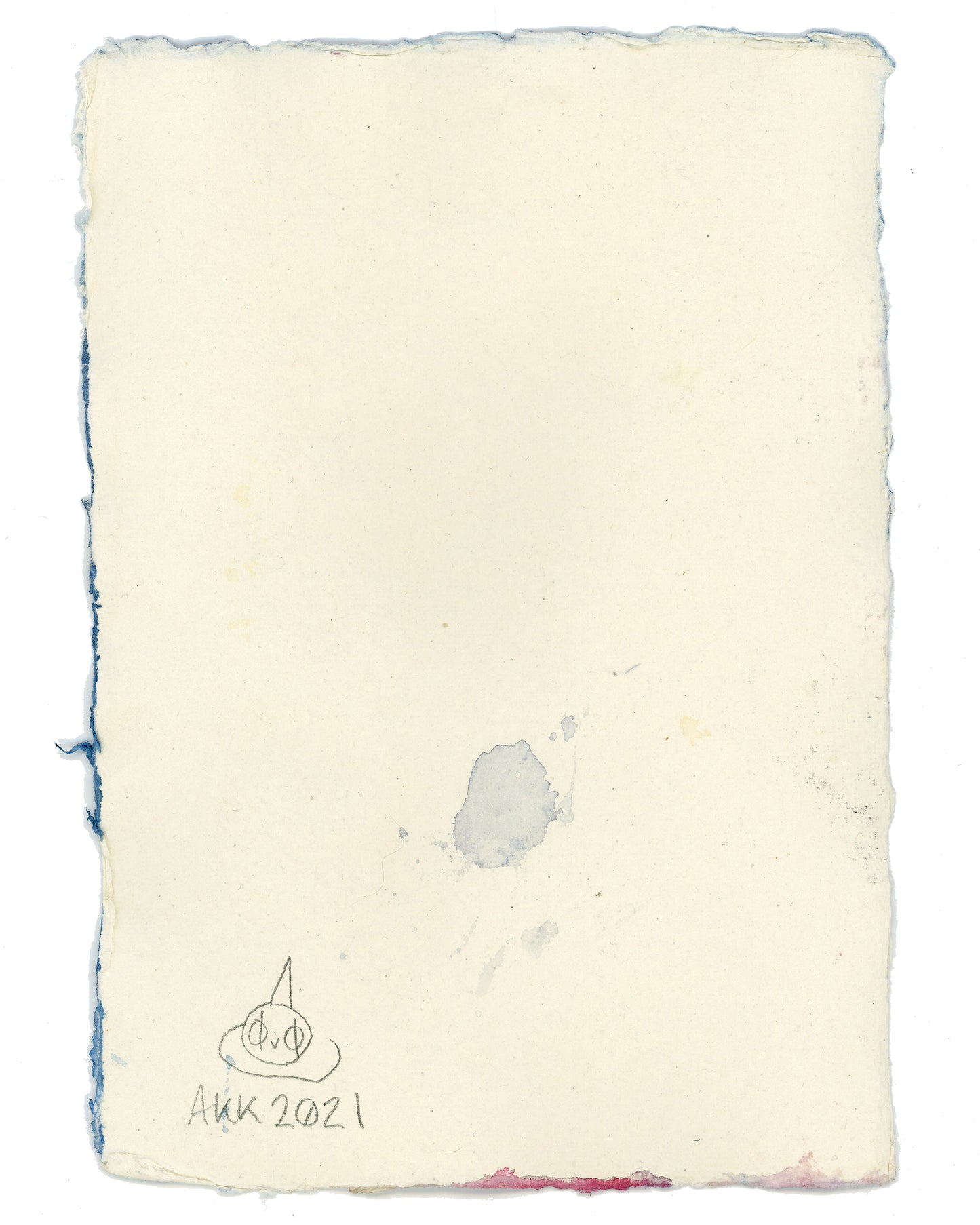 Watercolor #6: "Holsomclowns in the Midmorning" Handmade A5 Watercolor Paper with Deckled Edges