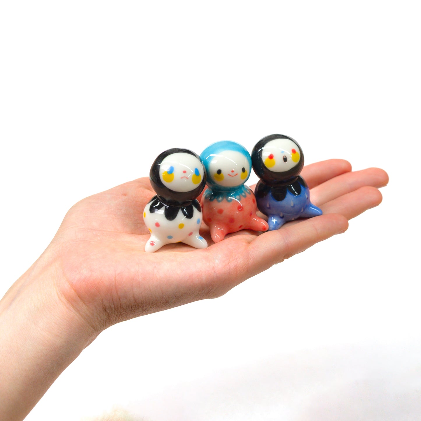 goatPIERROT Ceramic Art Toy [Large Bobblenubbins, 1.8" tall]