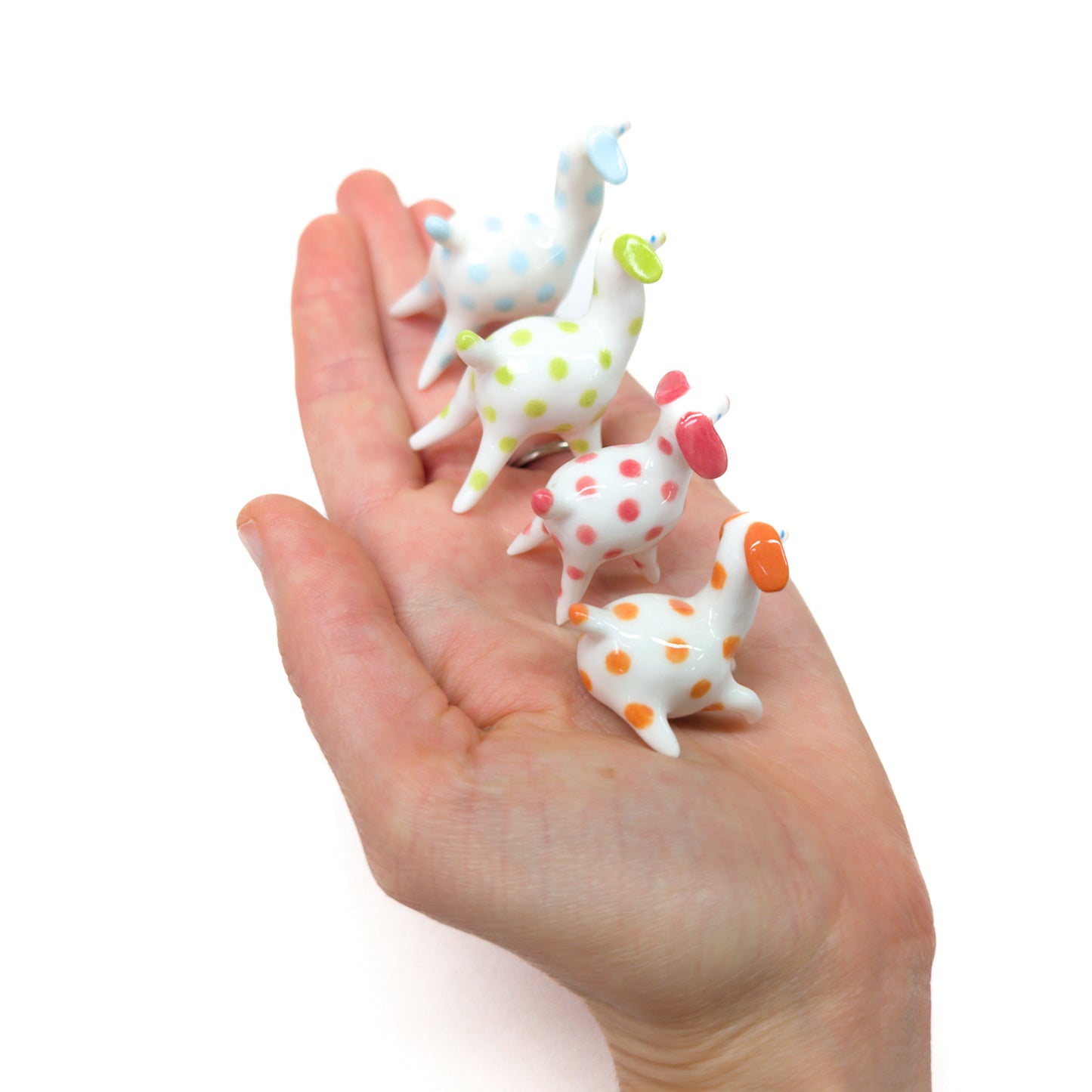 goatPIERROT Ceramic Art Toy [Polka Dot Camelopards, Set of Four]