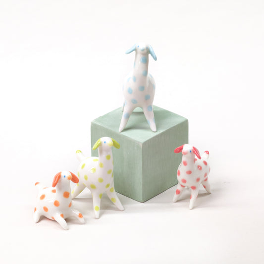 goatPIERROT Ceramic Art Toy [Polka Dot Camelopards, Set of Four]