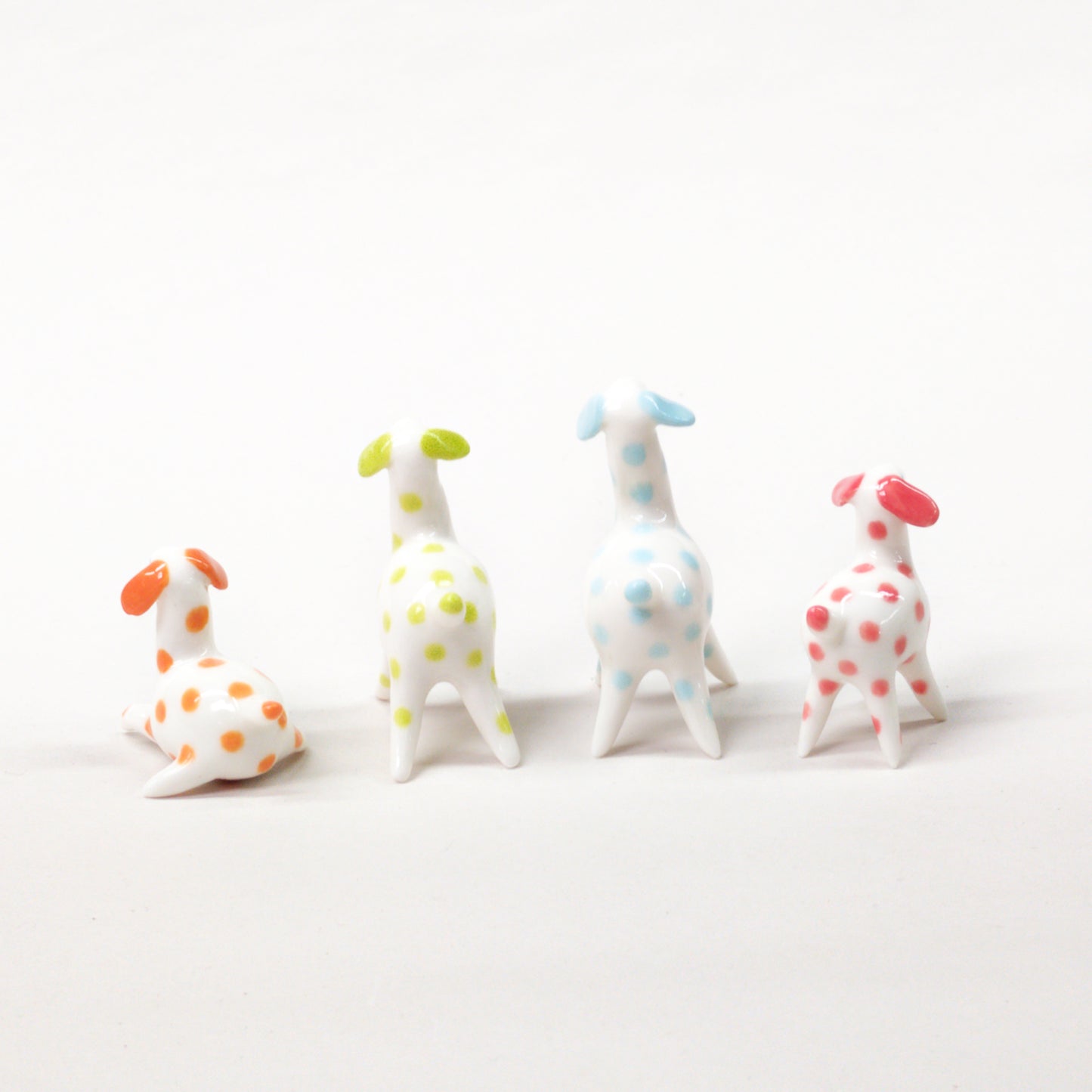 goatPIERROT Ceramic Art Toy [Polka Dot Camelopards, Set of Four]