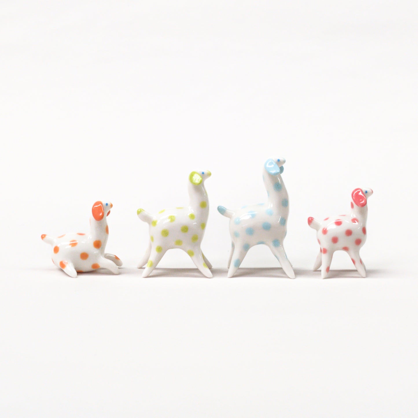 goatPIERROT Ceramic Art Toy [Polka Dot Camelopards, Set of Four]