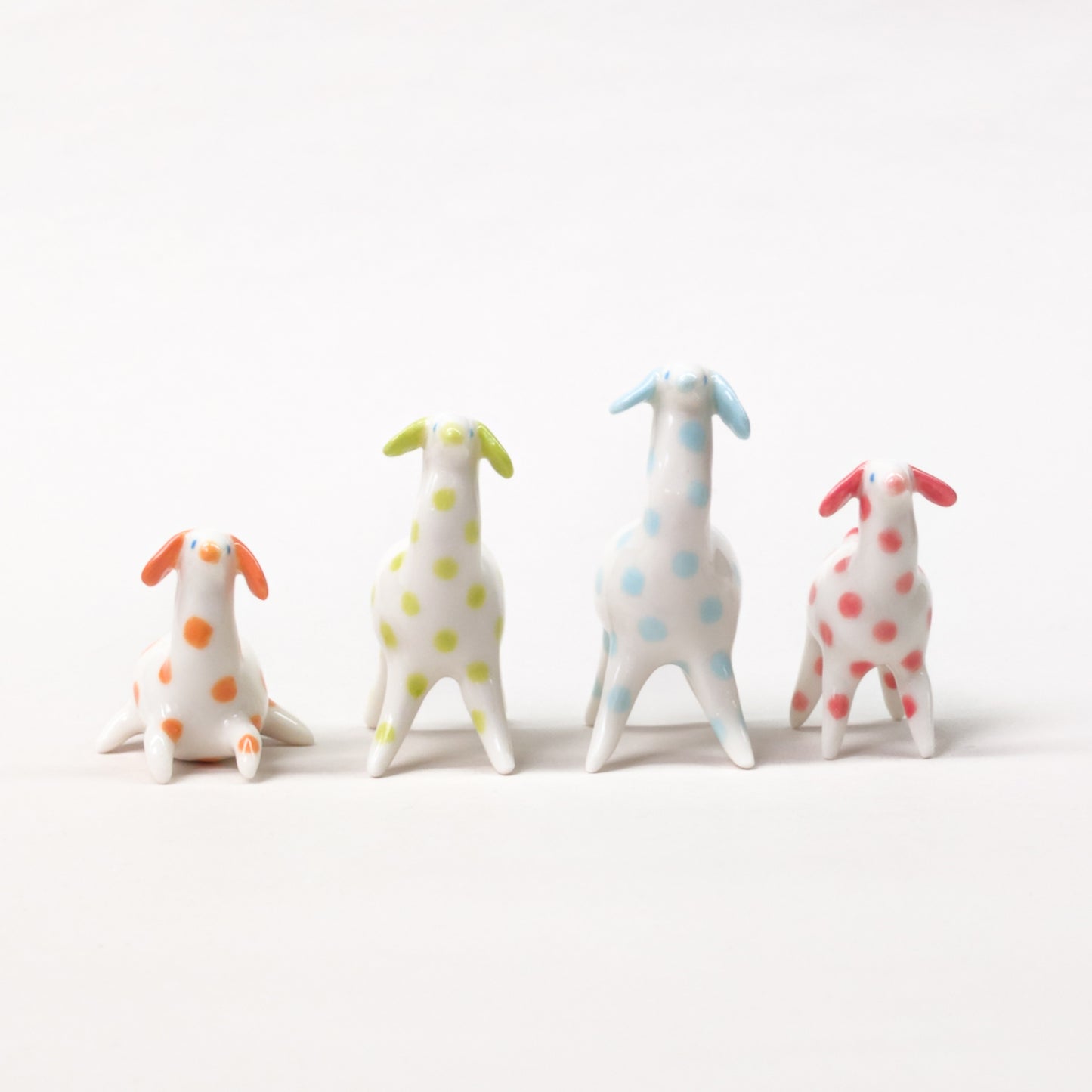 goatPIERROT Ceramic Art Toy [Polka Dot Camelopards, Set of Four]
