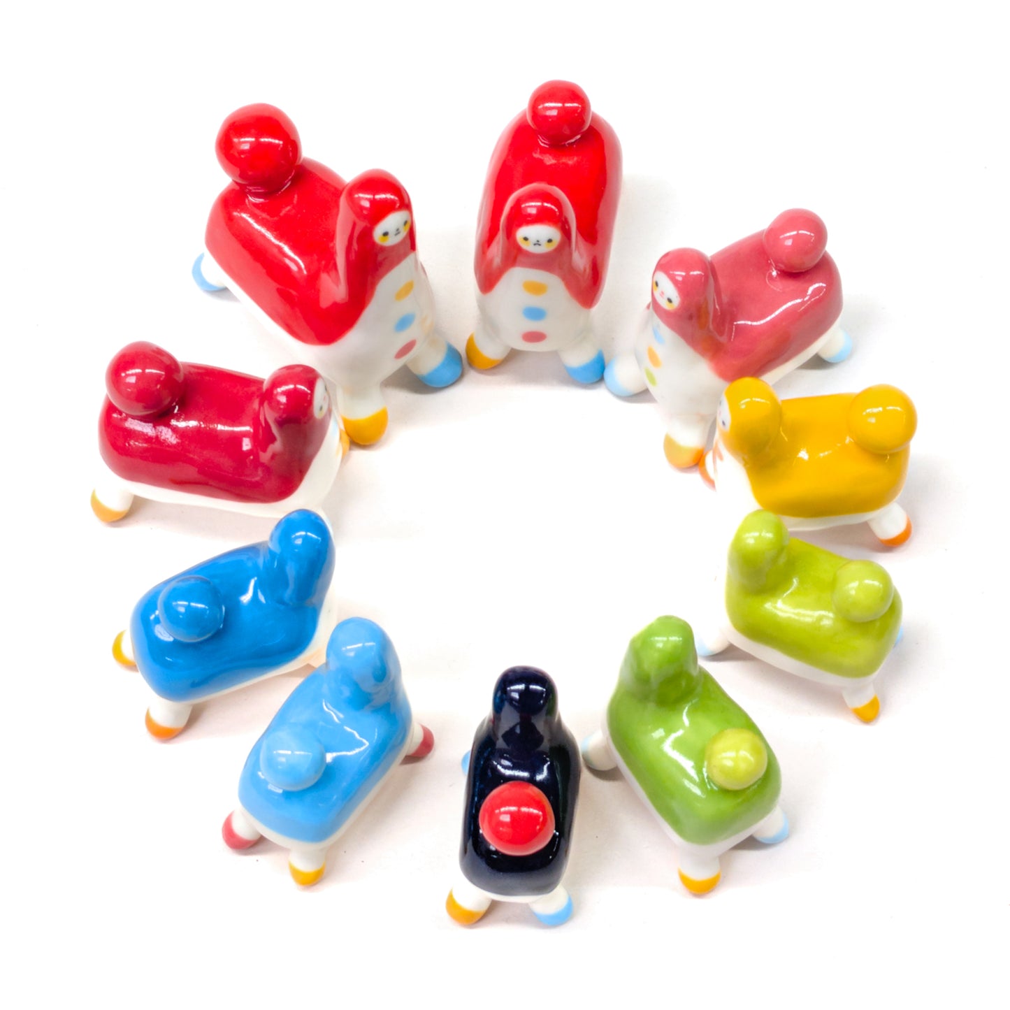 goatPIERROT Ceramic Art Toy [Tinybirdhorses, Multiple colors and sizes]