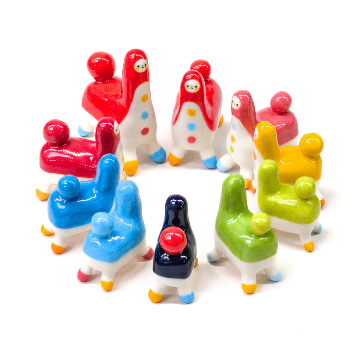 goatPIERROT Ceramic Art Toy [Tinybirdhorses, Multiple colors and sizes]