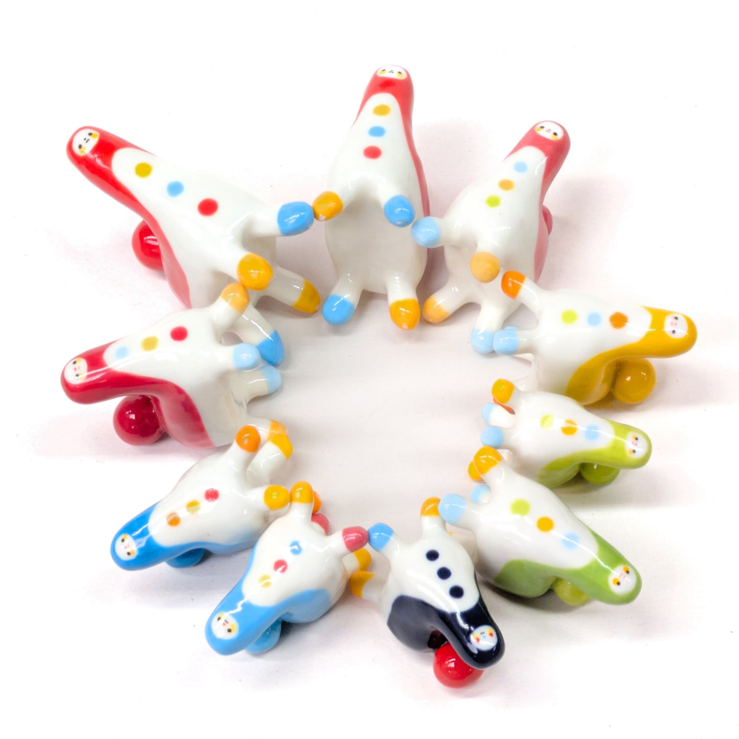 goatPIERROT Ceramic Art Toy [Tinybirdhorses, Multiple colors and sizes]