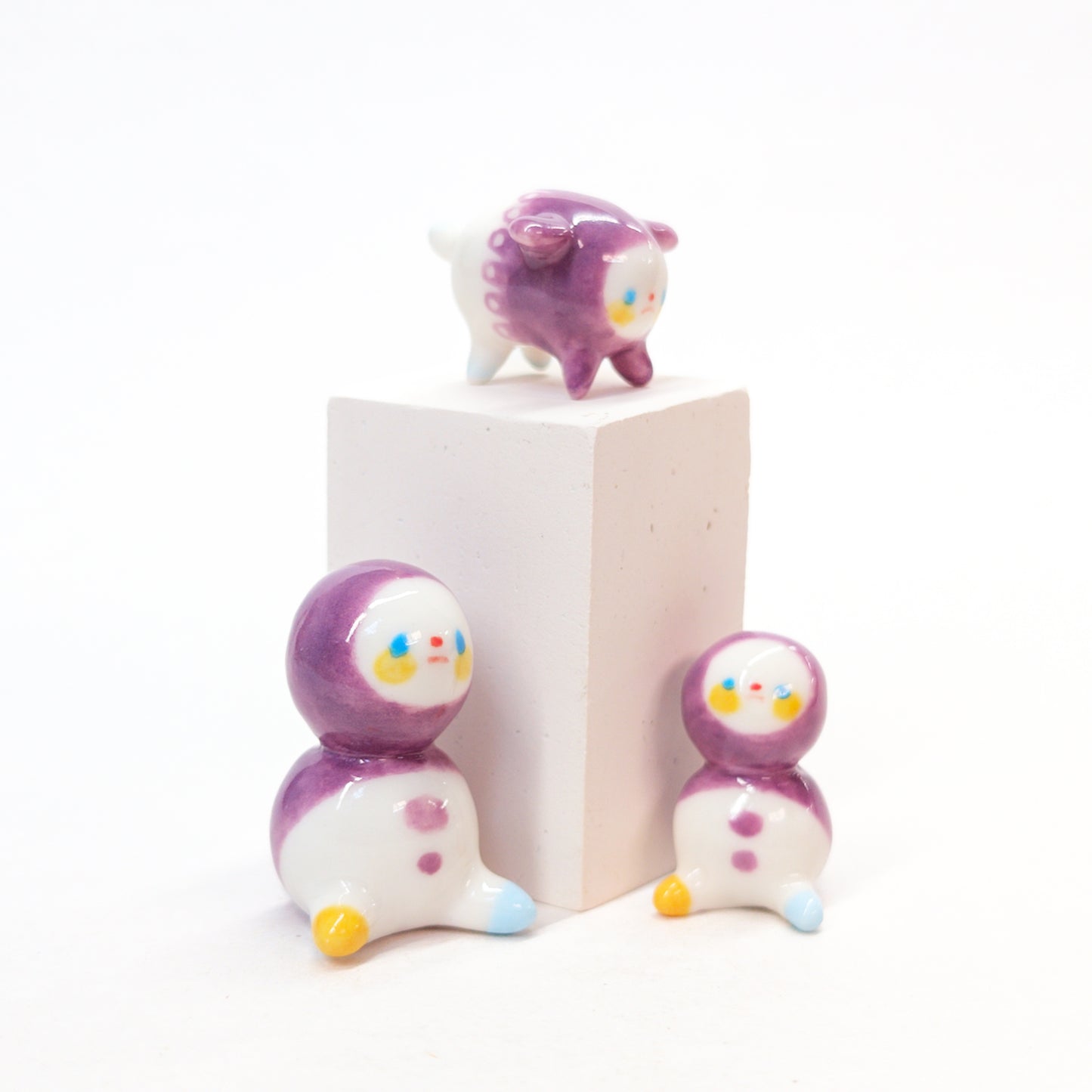goatPIERROT Ceramic Art Toy [Violet Bobblenubbin Collection]