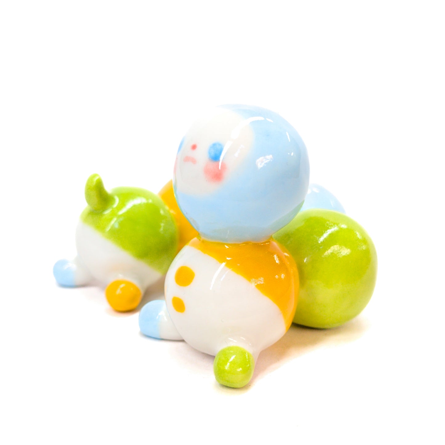 goatPIERROT Ceramic Art Toy [Blue-Eyed Bugglenubbin, 5cm tall]