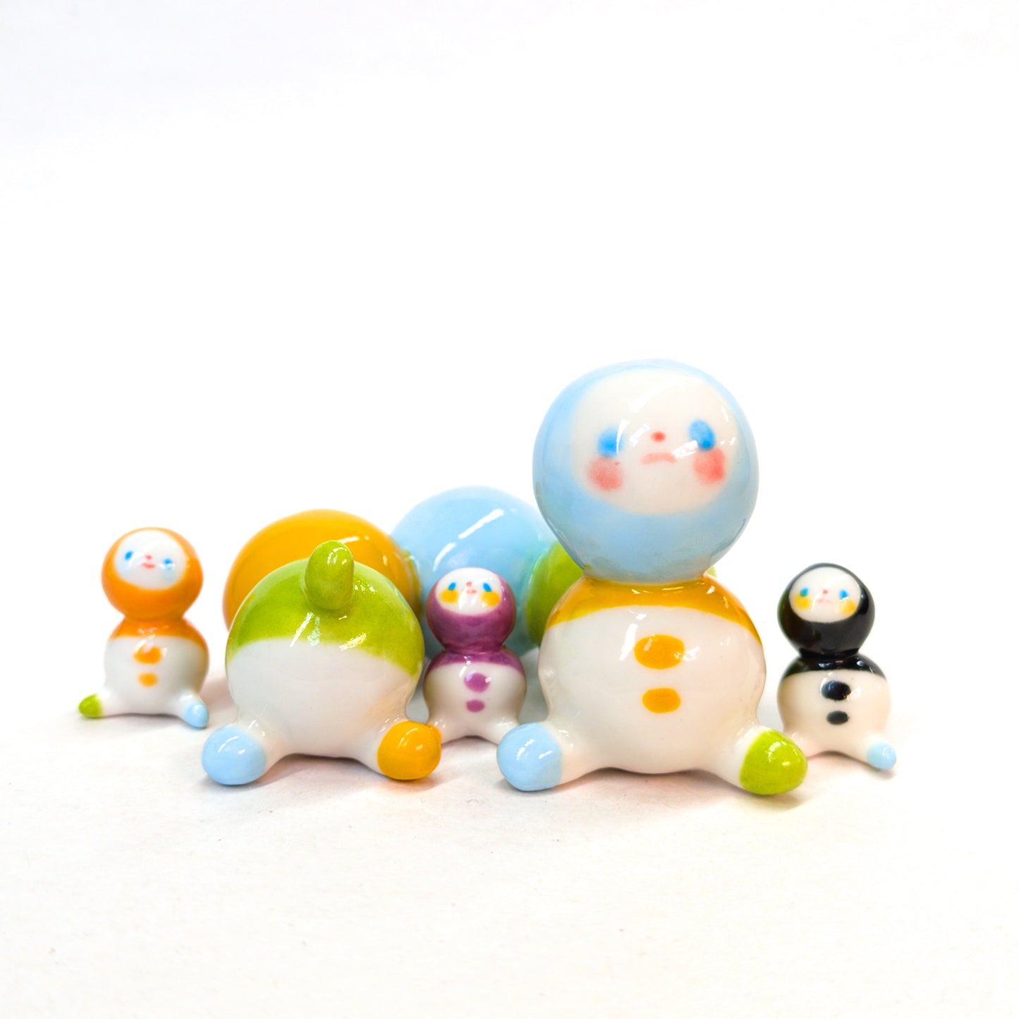 goatPIERROT Ceramic Art Toy [Blue-Eyed Bugglenubbin, 5cm tall]