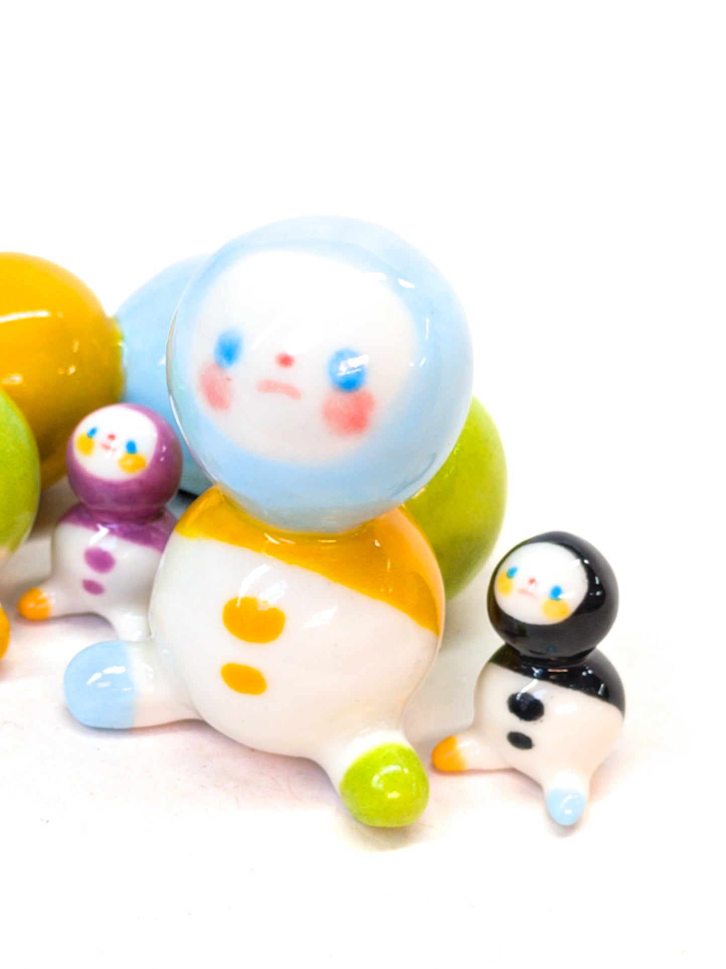 goatPIERROT Ceramic Art Toy [Blue-Eyed Bugglenubbin, 5cm tall]