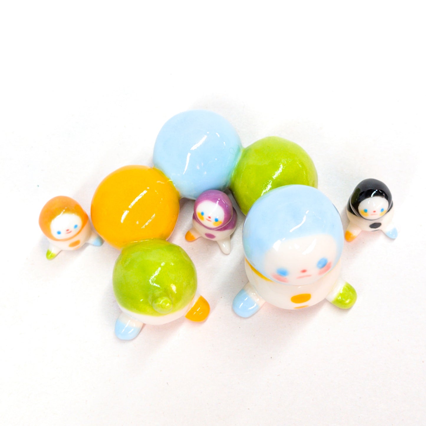goatPIERROT Ceramic Art Toy [Blue-Eyed Bugglenubbin, 5cm tall]