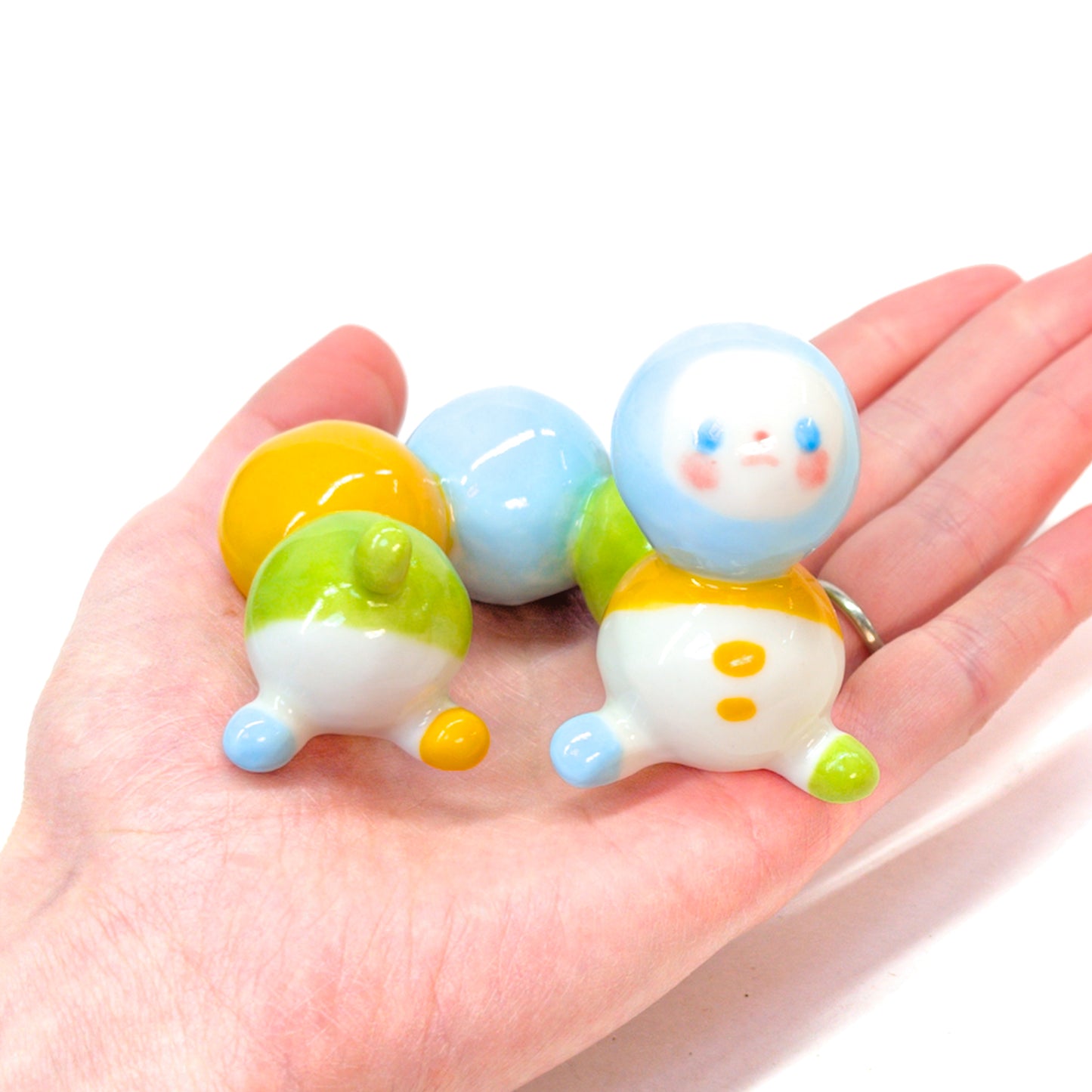 goatPIERROT Ceramic Art Toy [Blue-Eyed Bugglenubbin, 5cm tall]