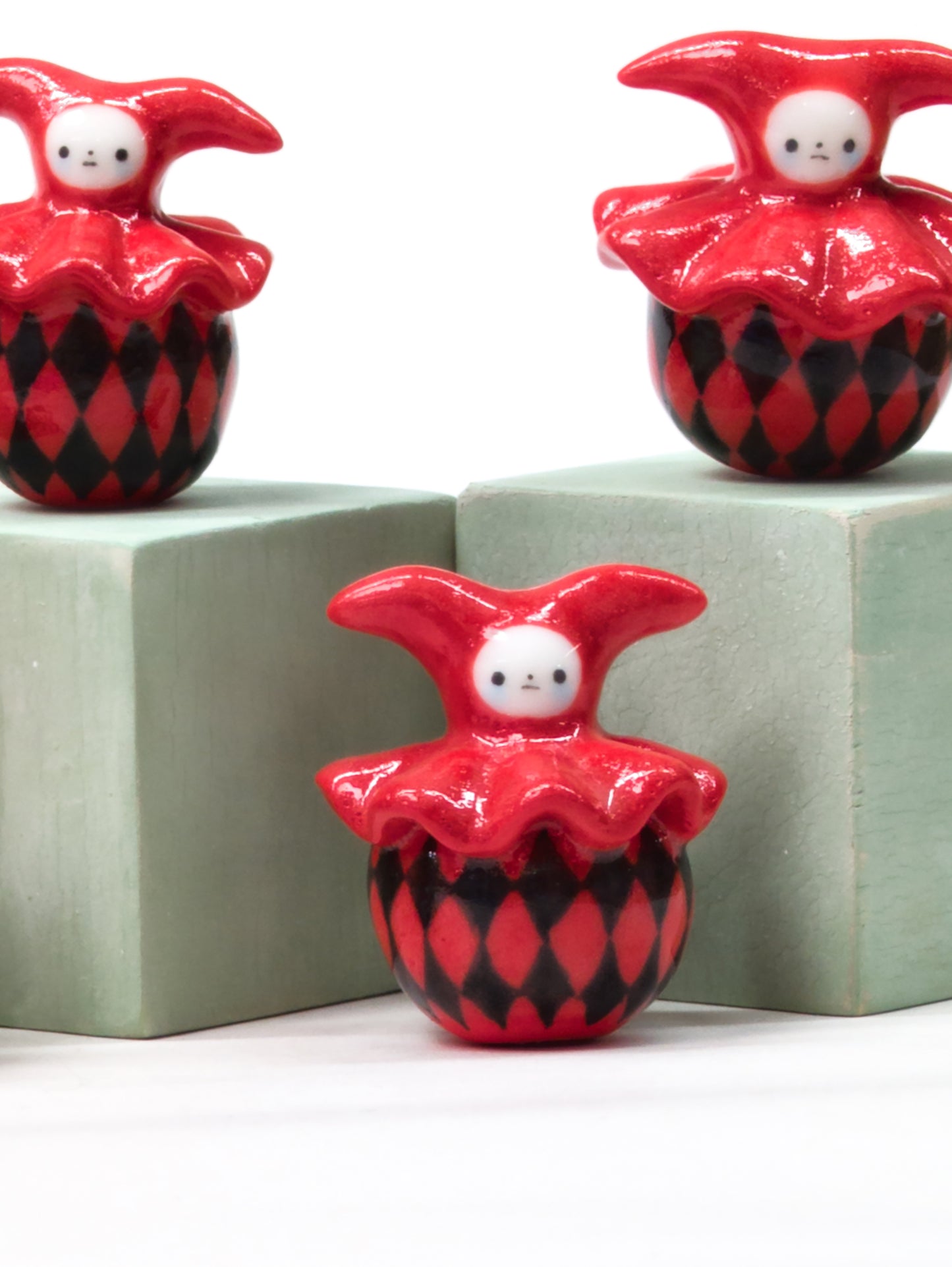 goatPIERROT Ceramic Art Toy [Buratino Arlekins, 3.75 cm tall, listed individually, Minor Flaws Collections]