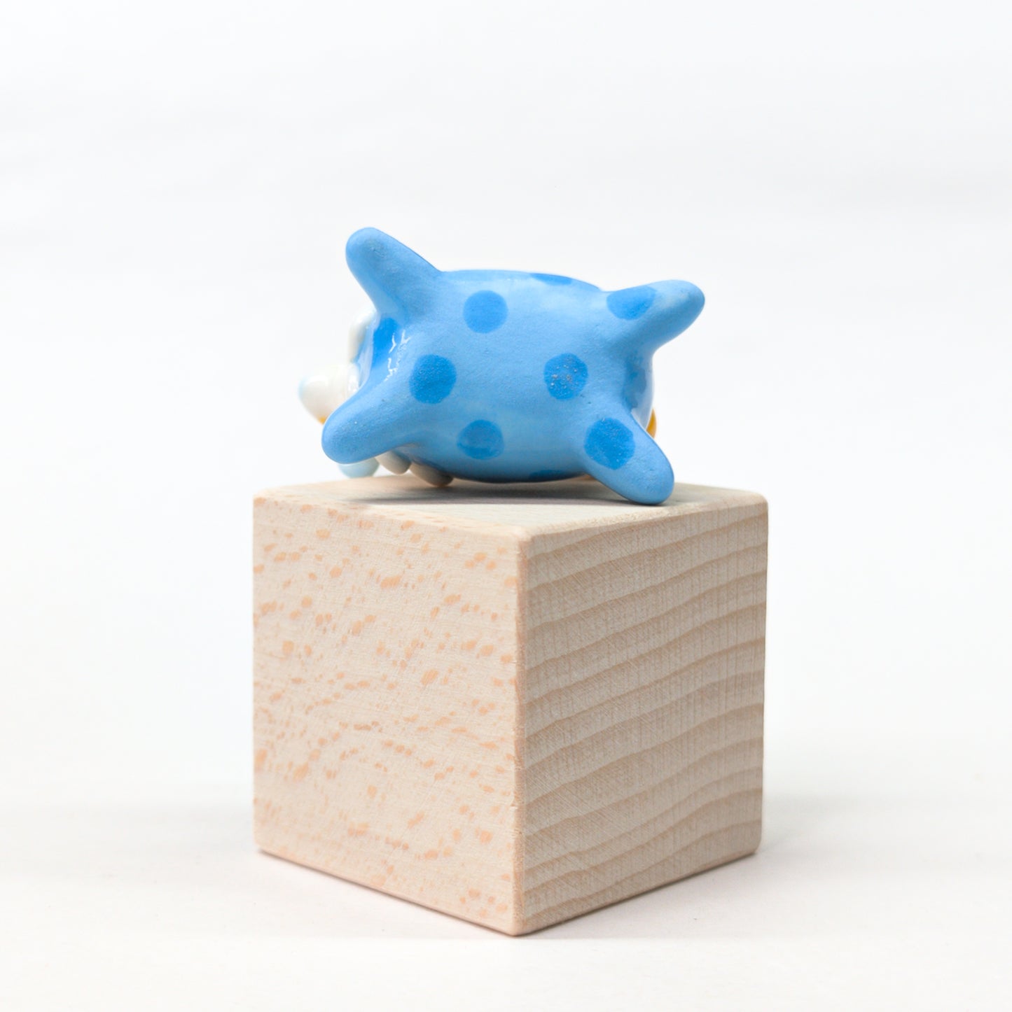 goatPIERROT Ceramic Art Toy [Silly Beasts in Blue, 1.75" long]