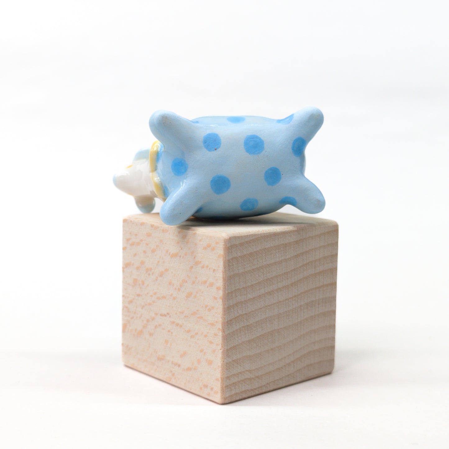 goatPIERROT Ceramic Art Toy [Silly Beasts in Blue, 1.75" long]