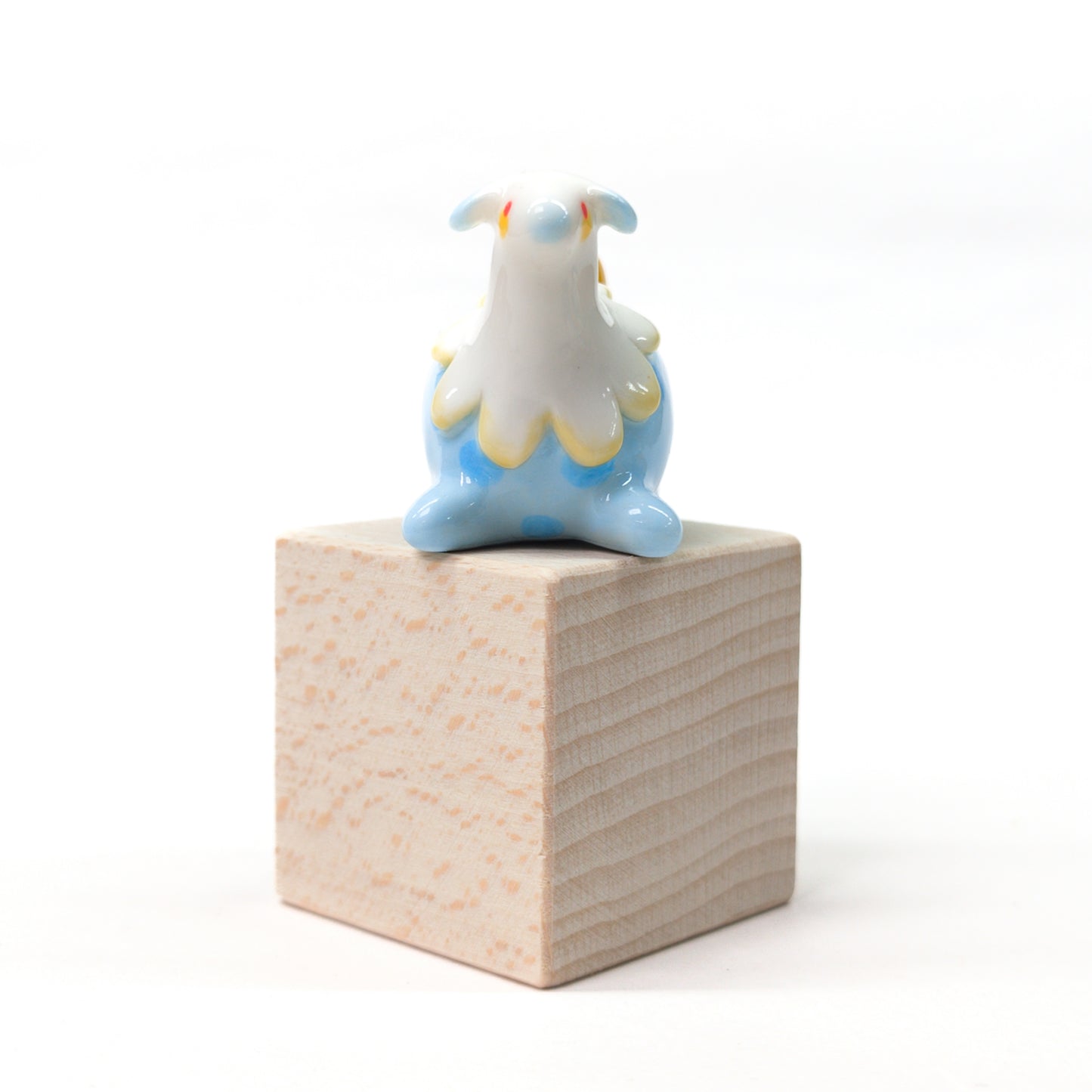 goatPIERROT Ceramic Art Toy [Silly Beasts in Blue, 1.75" long]