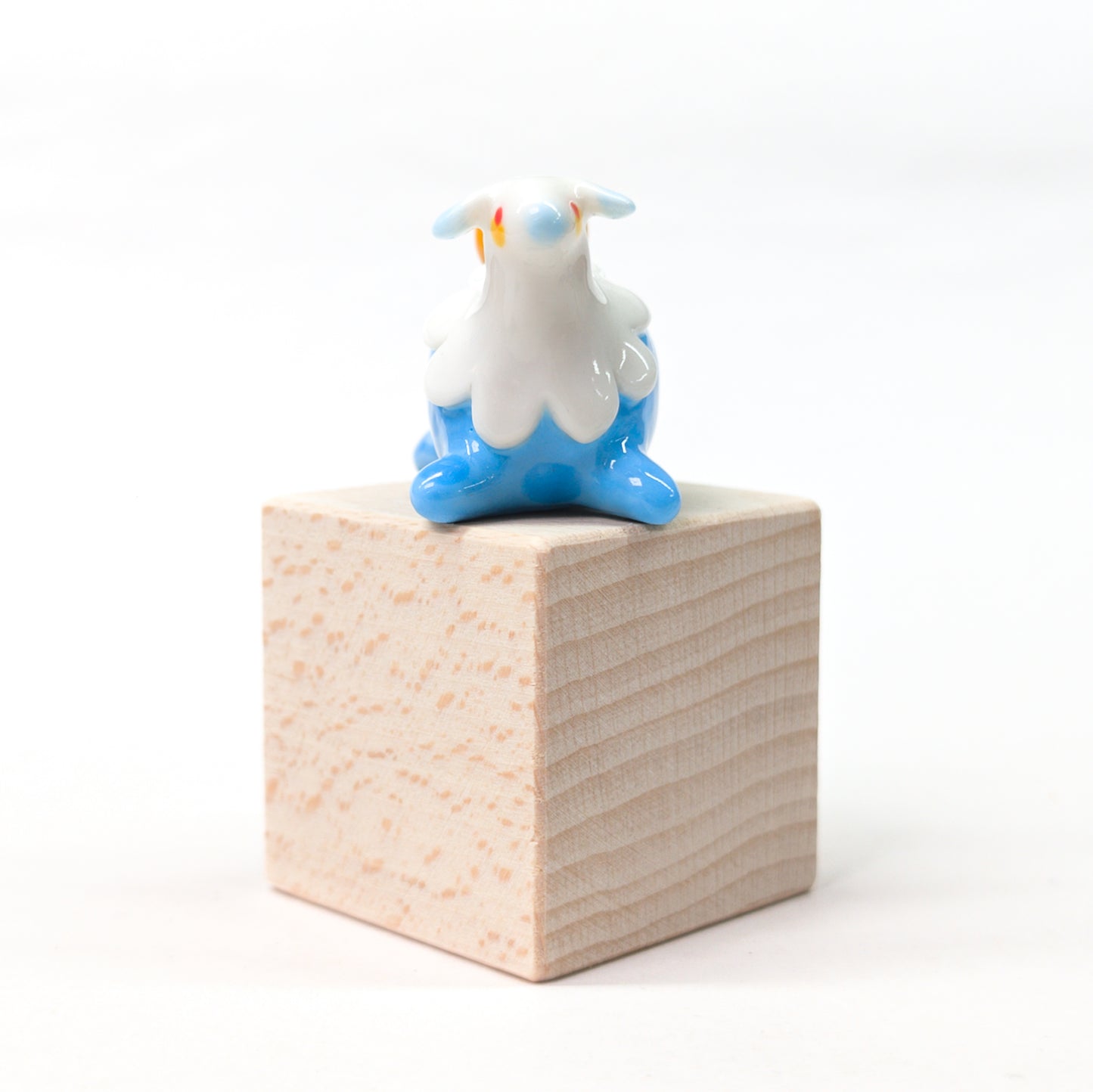 goatPIERROT Ceramic Art Toy [Silly Beasts in Blue, 1.75" long]
