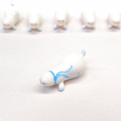 goatPIERROT Ceramic Art Toy [Frostbitten Snowblobs, 4 cm long, Listed Individually]