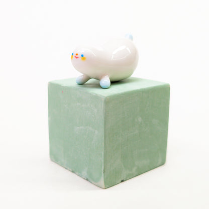 goatPIERROT Ceramic Art Toy [Frostbitten Snowblobs, 4 cm long, Listed Individually]