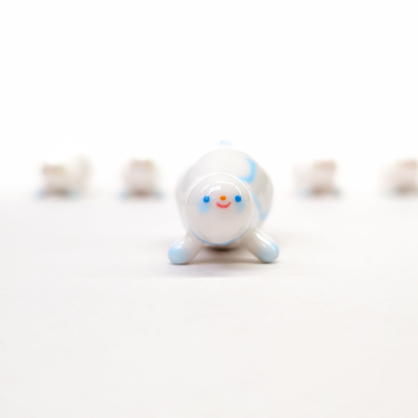 goatPIERROT Ceramic Art Toy [Frostbitten Snowblobs, 4 cm long, Listed Individually]