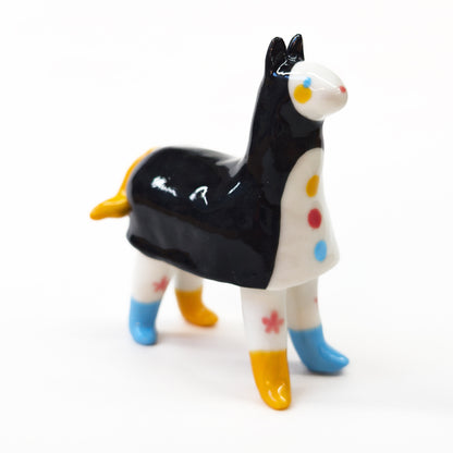 goatPIERROT Ceramic Art Toy [Pantomime Horse in Tinybirdman Black, 8.5 cm tall]