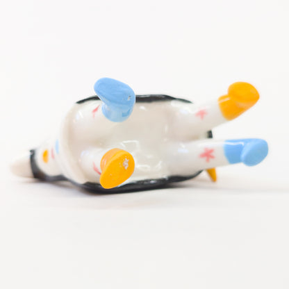 goatPIERROT Ceramic Art Toy [Pantomime Horse in Tinybirdman Black, 8.5 cm tall]