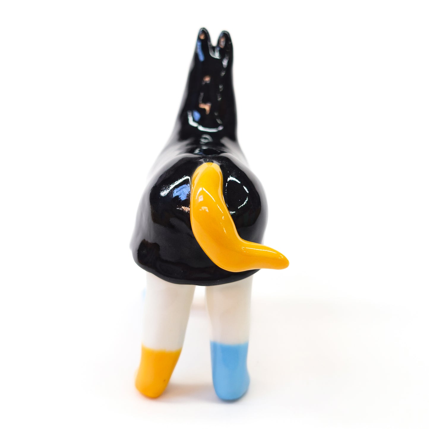 goatPIERROT Ceramic Art Toy [Pantomime Horse in Tinybirdman Black, 8.5 cm tall]