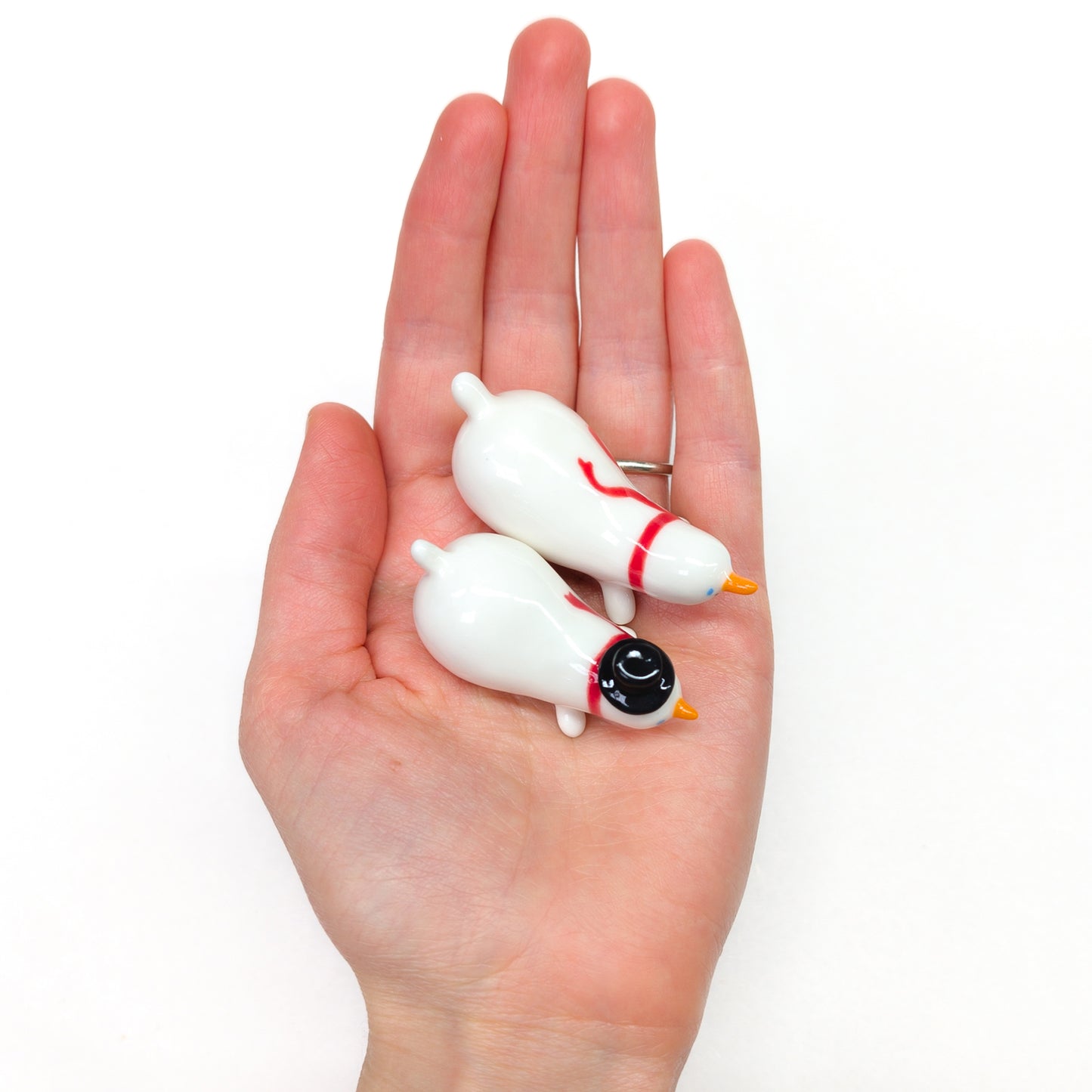 goatPIERROT Ceramic Art Toy [Snowblobmen with Top Hats, 4.5 cm long, Listed Individually]