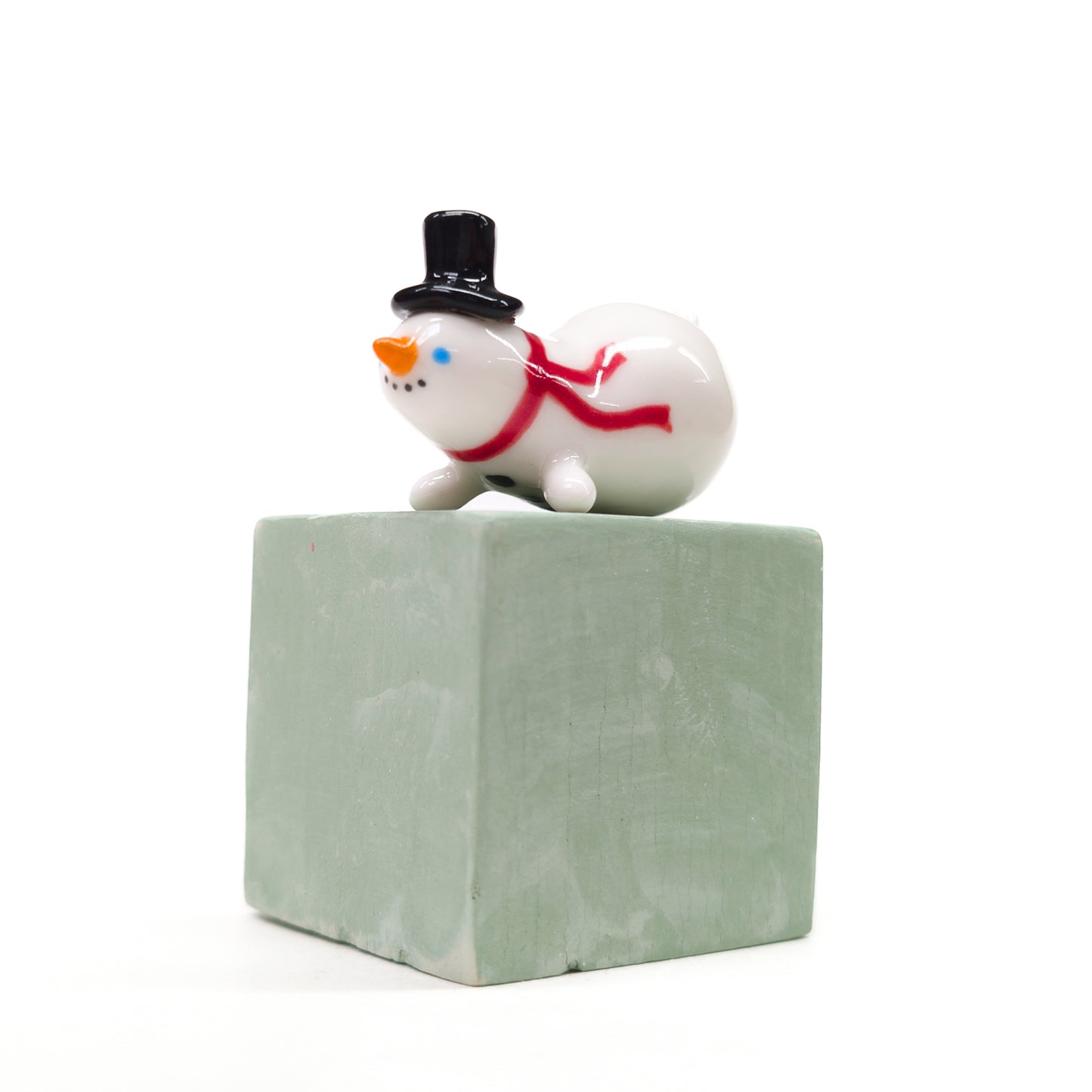 goatPIERROT Ceramic Art Toy [Snowblobmen with Top Hats, 4.5 cm long, Listed Individually]