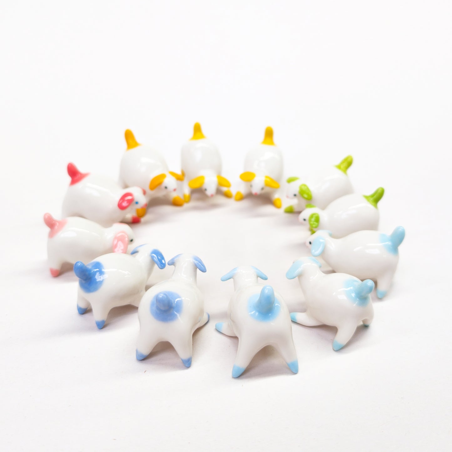 goatPIERROT Ceramic Art Toy [Porcelain Pupnubbin: Mystery color, choice of size and pose]