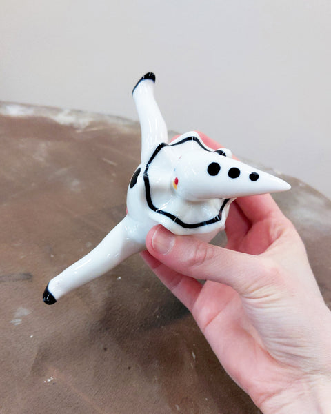 goatPIERROT Ceramic Art Toy [Tinybirdman 23.037: Mega Pierrot, Largest Yet]