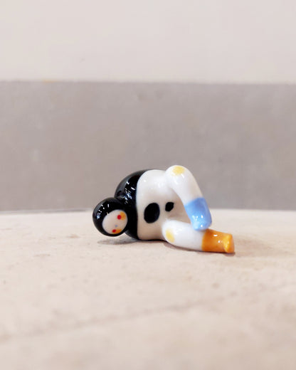 goatPIERROT Ceramic Art Toy [Tinybirdman 23.043: Lounger]