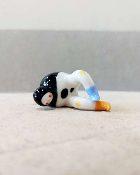 goatPIERROT Ceramic Art Toy [Tinybirdman 23.043: Lounger]