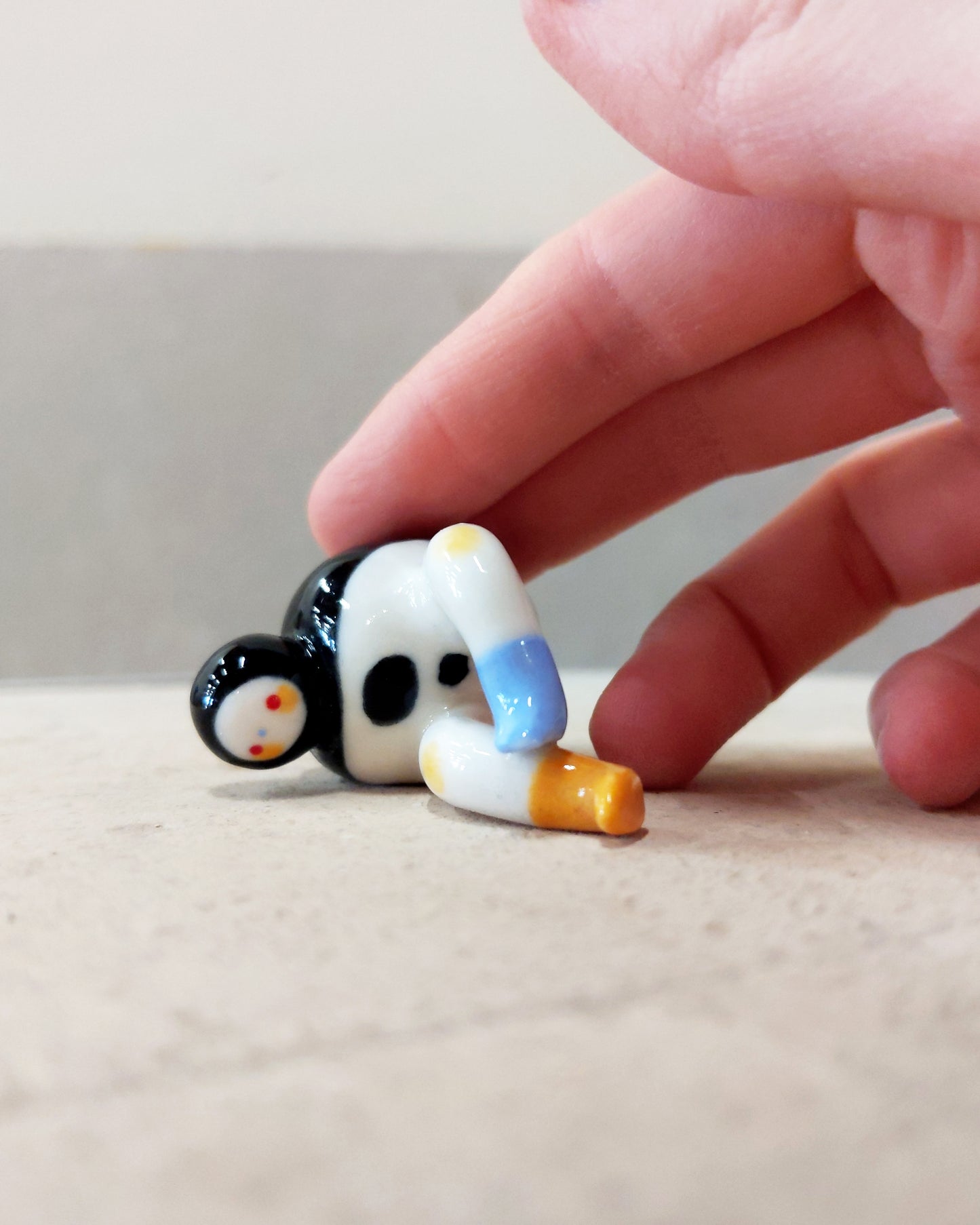 goatPIERROT Ceramic Art Toy [Tinybirdman 23.043: Lounger]