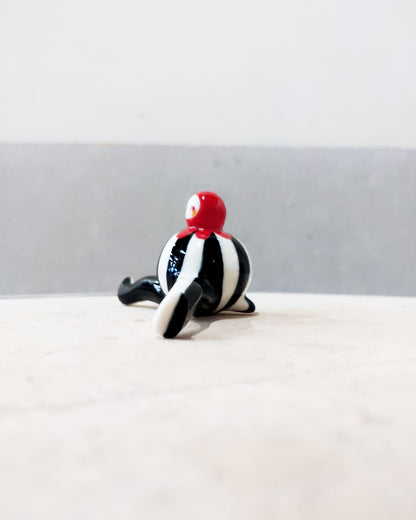 goatPIERROT Ceramic Art Toy [Tinybirdman 23.044: Circus Stripe]