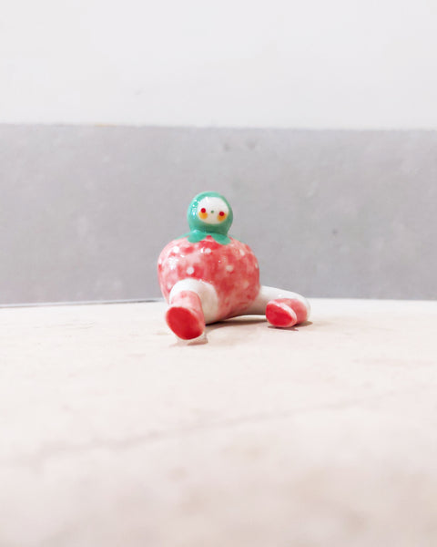 goatPIERROT Ceramic Art Toy [Tinybirdman 23.045: Strawberry]