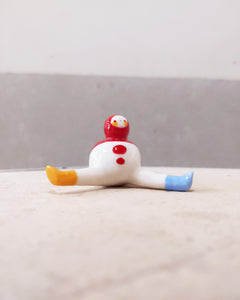 goatPIERROT Ceramic Art Toy [Tinybirdman 23.047: Classic in Red, SECOND]
