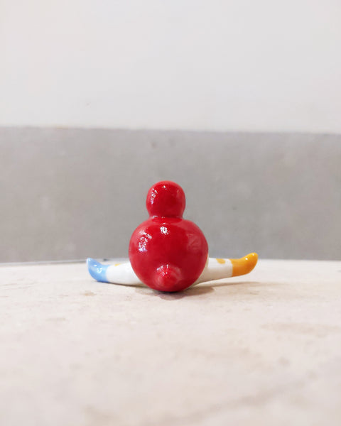 goatPIERROT Ceramic Art Toy [Tinybirdman 23.047: Classic in Red, SECOND]