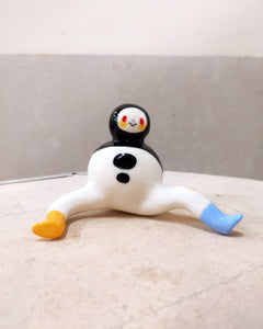 goatPIERROT Ceramic Art Toy [Tinybirdman 23.052: Smiley, 2.65" tall]