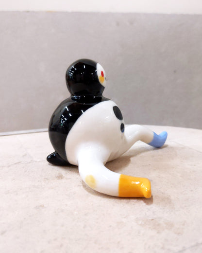 goatPIERROT Ceramic Art Toy [Tinybirdman 23.052: Smiley, 2.65" tall]