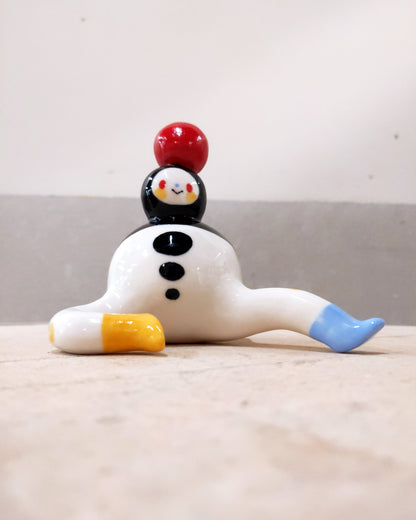 goatPIERROT Ceramic Art Toy [Tinybirdman 23.057: Juggler, 4" tall]