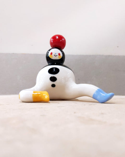 goatPIERROT Ceramic Art Toy [Tinybirdman 23.057: Juggler, 4" tall]
