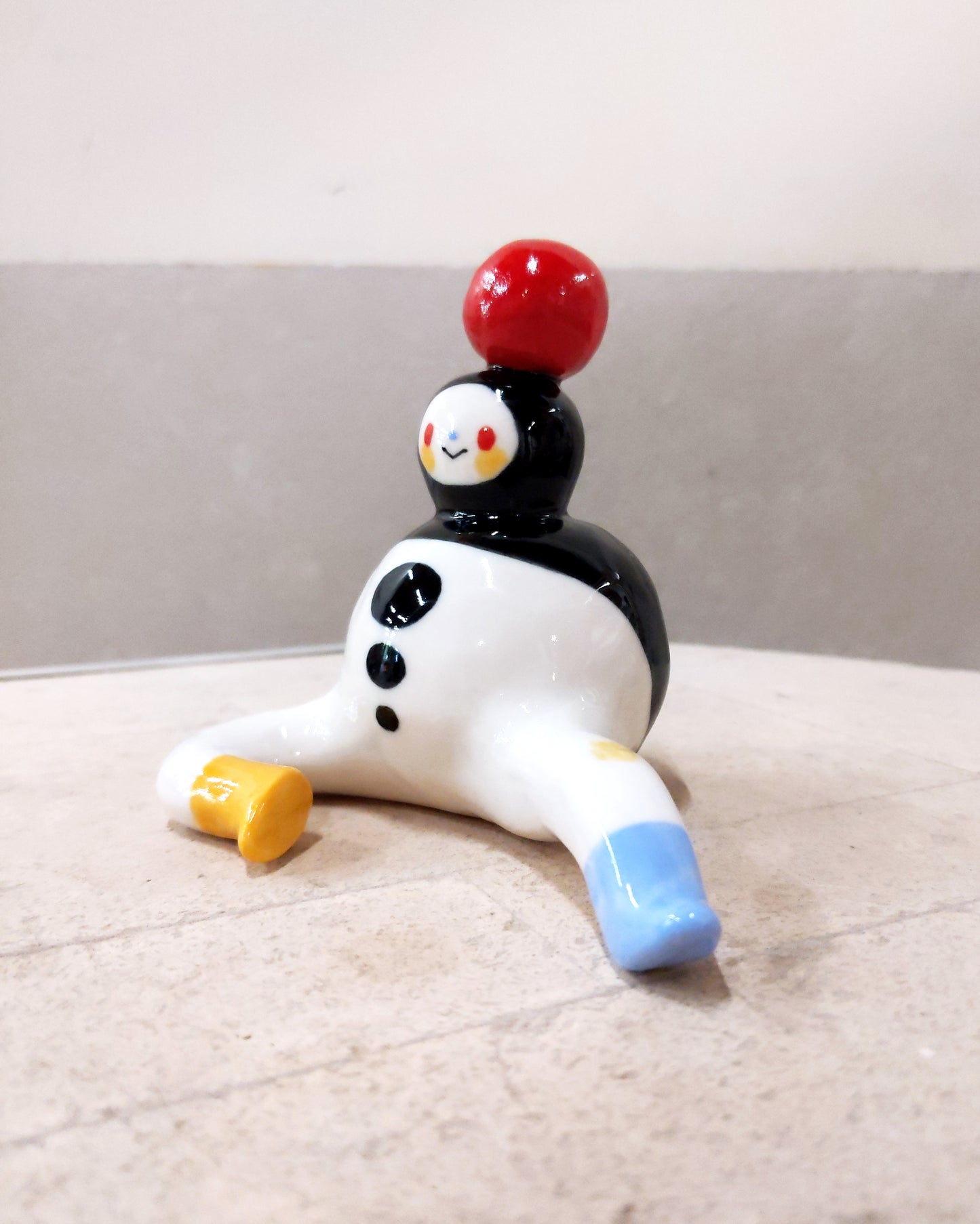 goatPIERROT Ceramic Art Toy [Tinybirdman 23.057: Juggler, 4" tall]