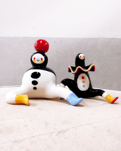 goatPIERROT Ceramic Art Toy [Tinybirdman 23.057: Juggler, 4" tall]