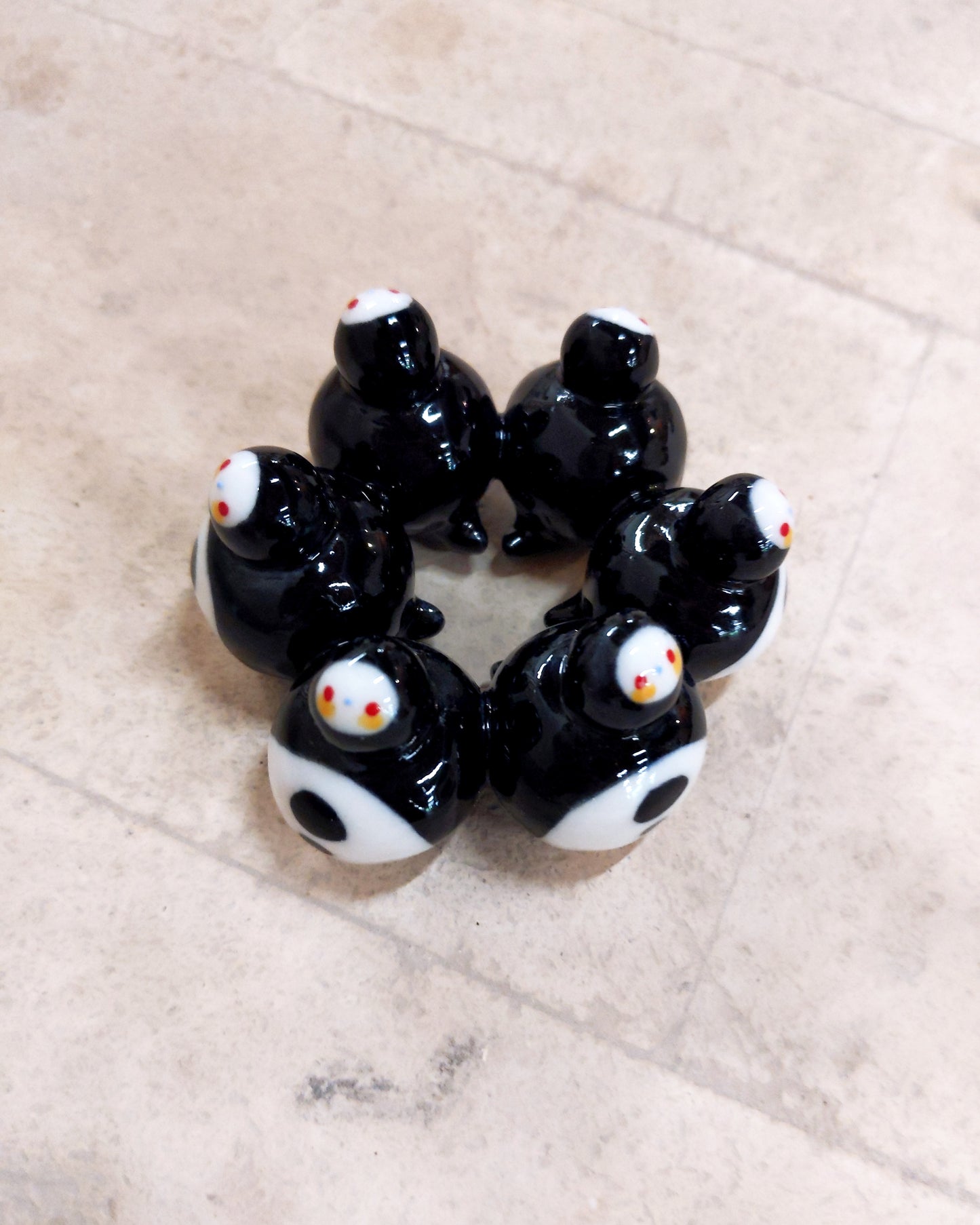 goatPIERROT Ceramic Art Toy [BB23.080: Birbauble Ringholder]