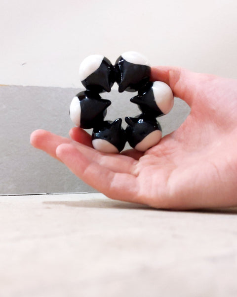 goatPIERROT Ceramic Art Toy [BB23.080: Birbauble Ringholder]